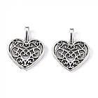 Кулон Підвіска Серце Металевий сплав, Античне Срібло, 18х15х2мм, Отвір 2х4мм, 20 шт, фото 7