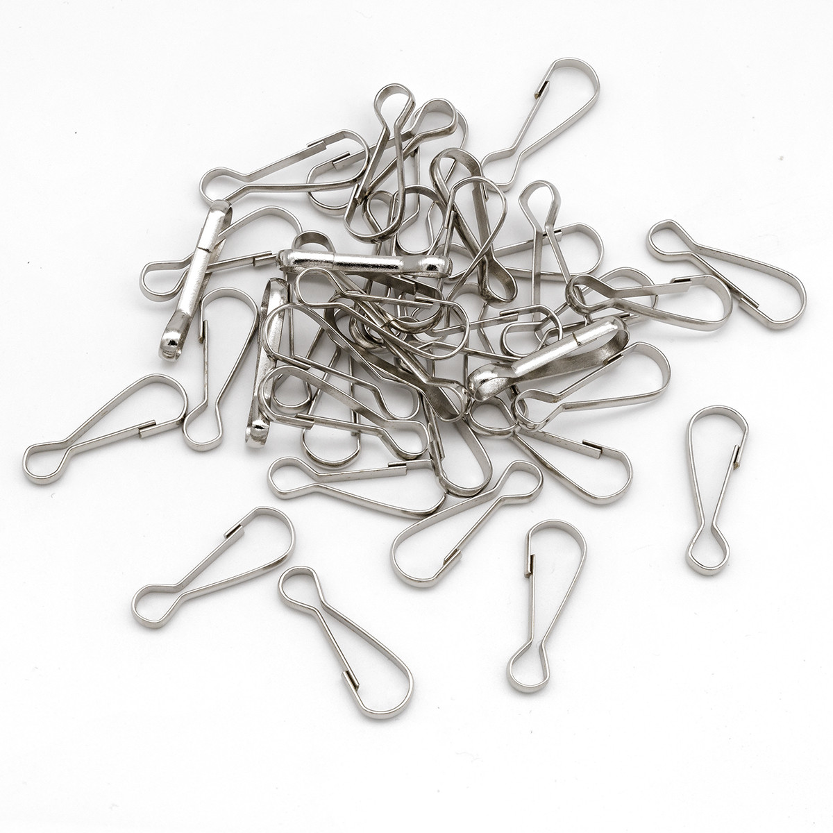 Замочок для Брелків і Ключів, Залізо, Платина, 31х9х1мм, 50 шт/уп, фото 1