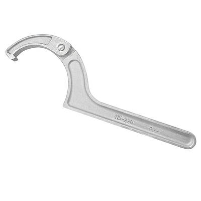 Ключ радіусний шарнірний для круглих шліцьових гайок, довжина хвату 115-220 мм, для муфт діаметром від 63 до 110 мм, КЗСМІ (СРСР)