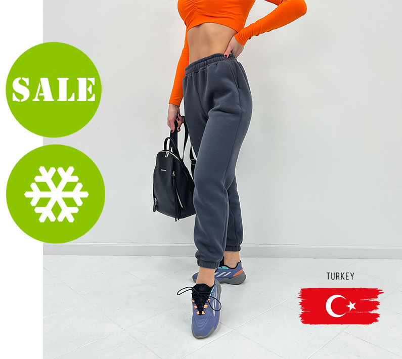 Жіночі спортивні штани на флісі "Mirage" Турція оптом | Батал | Розпродаж моделі, фото 1