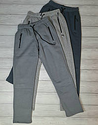 Стильні однотонні теплі чоловічі спортивні штани прямі