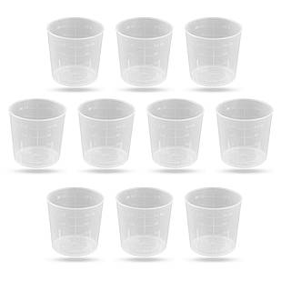 Мірний Стакан 60 мл, Пластиковий, Прозорий, Розмір: 49х42-51.5мм, 10 шт