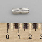 Срібло 925 Родоване Застібка Вінтова Колонка, 15х5мм, 1 шт, фото 3