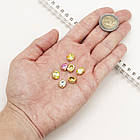 Пришивні Стрази Скло, імітація хруста, Основа Латунь, Овальні, Грані, Колір: Мікс, Розмір: 10x8x5мм, 10 шт, фото 4