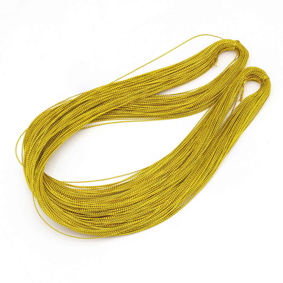 Шнур Металевий, Золотистий, Діаметр: 0.8мм, ~ 100 м/зв'язка, 1 связка, фото 1