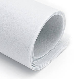 Фетр, Поліестер, Колір: Білий Дим, Розмір: 298-300x298-300x1мм, (5 шт.)