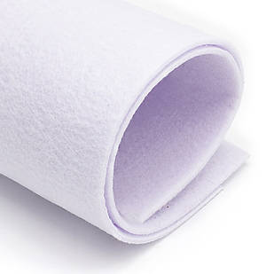 Фетр, Поліестер, Колір: Білий, Розмір: 300x300x3мм, 2 шт