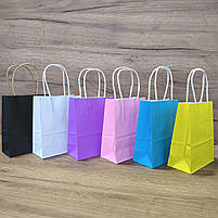 Крафт пакет жовтий 120*60*150 мм, папір 100 г/м2, фото 2