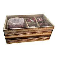 Чайний набір керамічний «Сакура», червоний, чайник 620 мл + 4 чашки 40 мл, фото 6