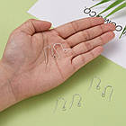 Срібло 925 Швензи Гачок, Колір: Срібло, Розмір: 25х15мм, Товщина 0.8 мм, Отвір 2 мм, 1 пара, фото 2