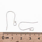 Срібло 925 Швензи Гачок, Колір: Срібло, Розмір: 25х15мм, Товщина 0.8 мм, Отвір 2 мм, 1 пара, фото 3