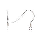 Срібло 925 Швензи Гачок, Колір: Срібло, Розмір: 15х18х1мм, Штифт 0.5мм, Отвірі 1.5 мм, 1 пара, фото 2