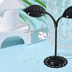 Срібло 925 Швензи Гачок, Колір: Срібло, Розмір: 15х18х1мм, Штифт 0.5мм, Отвірі 1.5 мм, 1 пара, фото 3