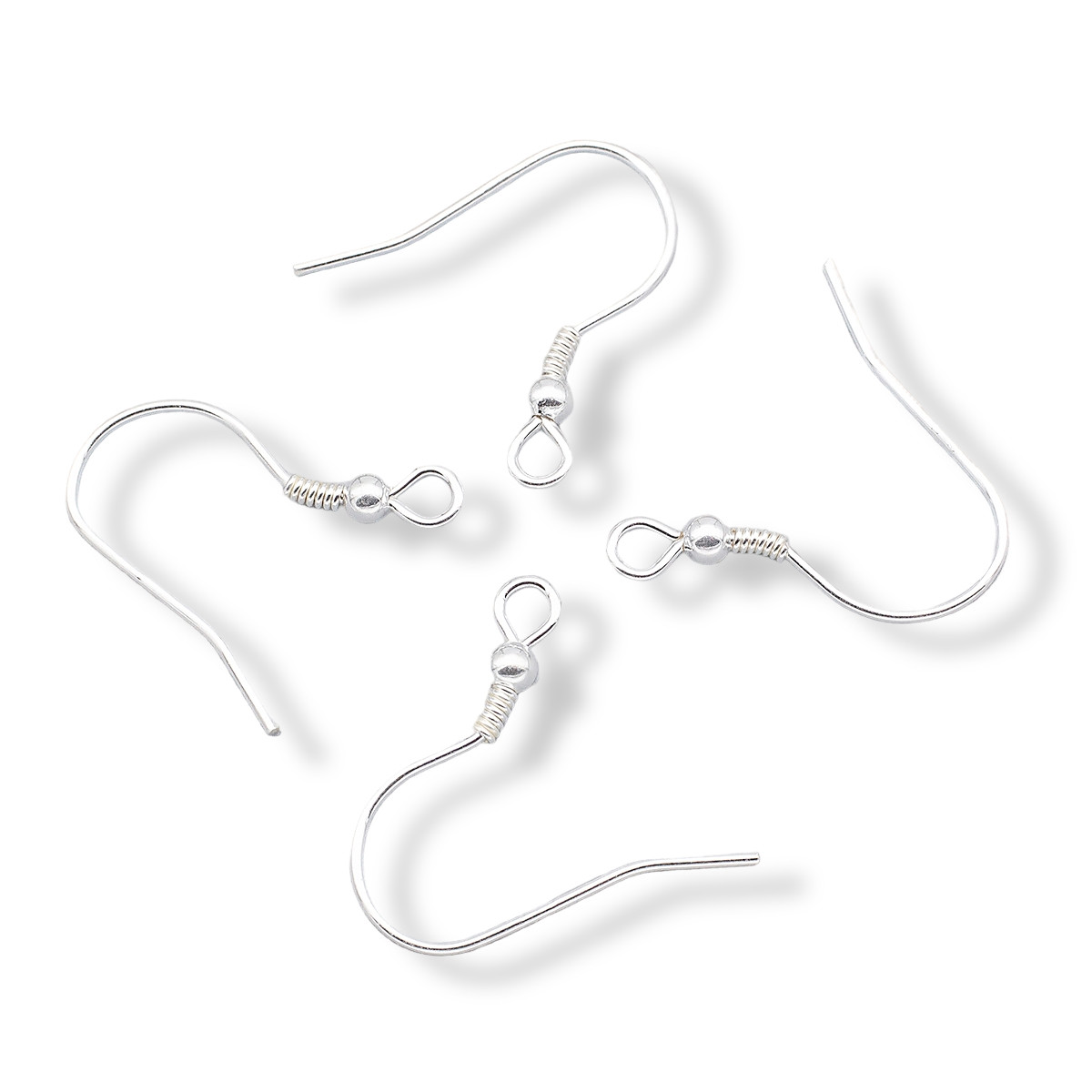 Срібло 925 Швензи Гачок, Колір: Срібло, Розмір: 17х19мм, Штифт 0.6мм, Отвірі 1.5 мм, 2 пары, фото 1