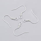 Срібло 925 Швензи Гачок, Колір: Срібло, Розмір: 17х19мм, Штифт 0.6мм, Отвірі 1.5 мм, 2 пары, фото 3