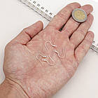 Срібло 925 Швензи Гачок, Колір: Срібло, Розмір: 17х19мм, Штифт 0.6мм, Отвірі 1.5 мм, 2 пары, фото 4