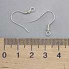 Срібло 925 Швензи Гачок, Колір: Срібло, Розмір: 17х19мм, Штифт 0.6мм, Отвірі 1.5 мм, 2 пары, фото 5