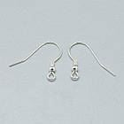 Срібло 925 Швензи Гачок, Колір: Срібло, Розмір: 17х19мм, Штифт 0.6мм, Отвірі 1.5 мм, 2 пары, фото 8