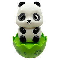 Дитяча неваляшка "Пандочка" 657-55(White-Black) 7,5 см, брязкальце