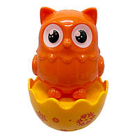 Дитяча неваляшка "Папуга" 657-55(Orange) 7,5 см, брязкальце