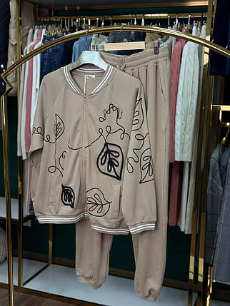 Шикарний жіночий костюм, тканина "Трикотаж" 52/54, 56/58 розмір 52/54, фото 1