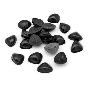 Носики для Іграшок, Трикутні, Чорний, 20х25мм, Товщина 9 мм, 20 шт