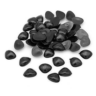 Носики для Іграшок, Трикутні, Чорний, Довжина 15×19.5×5.5 мм, (50 шт)