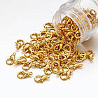 Застібка Карабін-Лобстер, Метал, Колір: Золото, Розмір: 12х6 мм, Отвір 1.5 мм, 1000 шт, фото 5