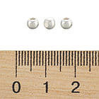 Срібло 925 Бусіни, Круглі, Колір: Срібло, Розмір: 4х3.5мм, Отвір 1.5 мм, фото 5