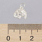 Срібло 925 Підвіска Слон, з кільцем, Колір: Срібло, Розмір: 11х11х7мм, Отвірі 4 мм, 1 шт, фото 3