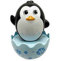 Дитяча неваляшка "Пінгвінчик" 657-55(Black) 7,5 см, брязкальце