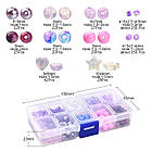 Набір для виготовлення прикрас, Колір: Фіолетовий, Розмір: 130х65х23мм, відсік 29х23х21мм, Бусини 4-10х3-8мм, фото 3