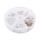 Набір Застібки Карабін-Лобстер, Сплав і З'єднувальні Кільця, Колір: Платина, Розмір: 10-20.5х6-13х3.5х5.5мм, фото 4