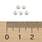 Срібло 925 Бусіни, Круглі, Колір: Срібло, Розмір: 3х2.5мм, Отвір 1 мм, 10 шт, фото 5