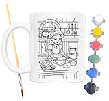 Набір для творчості кружка розмальовка Принцеса 330 мл біла (КР0130), фото 2
