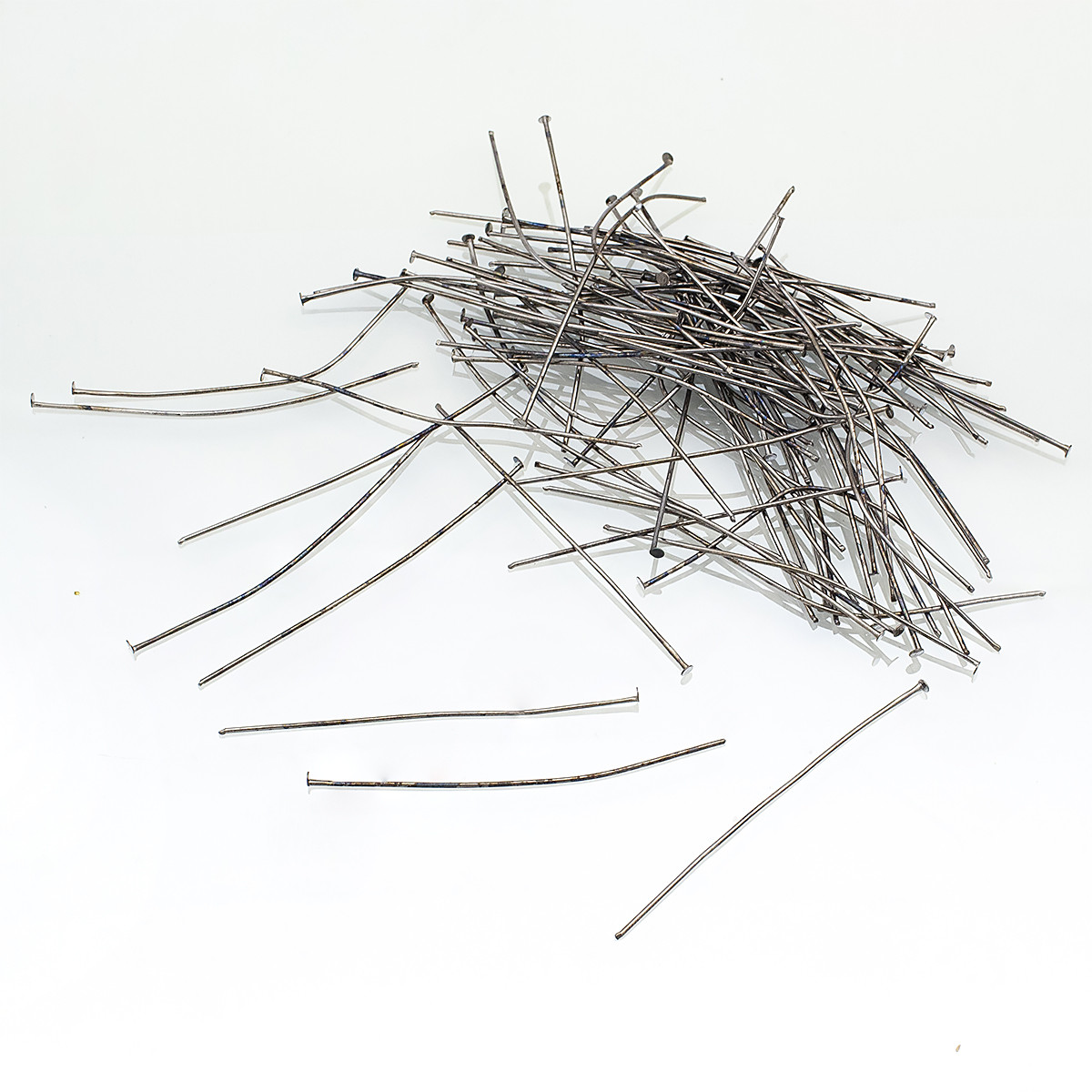 Піни Гвоздики, Плоска Капелюшок, Залізо, Колір: Збройова сталь, Розмір: 60х0.7мм, 25 г/приблизно 120 шт, фото 1