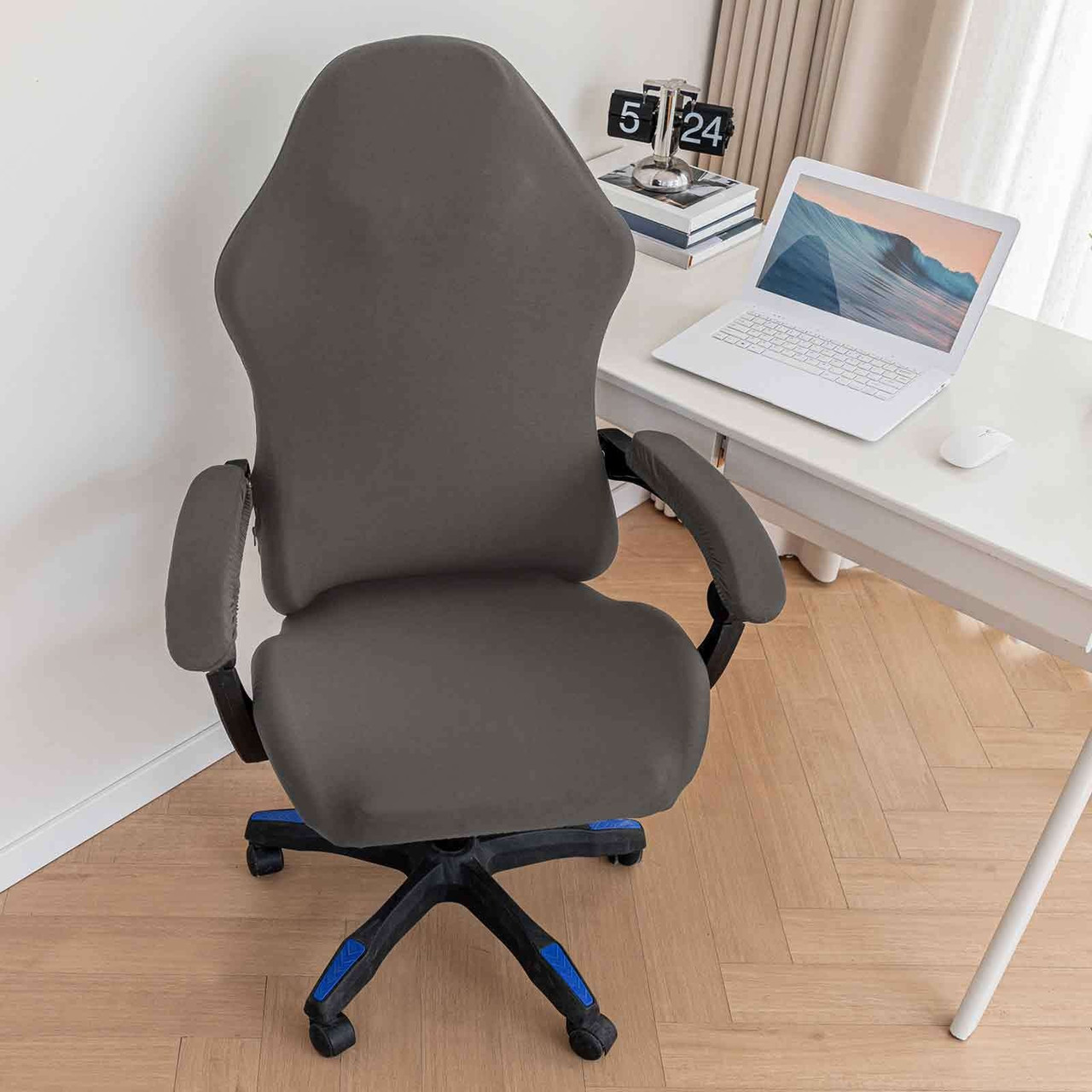 Чохол захисний еластичний для ігрового крісла Комплект Чорний Сірий ЧДК-6-5, Арт.66907