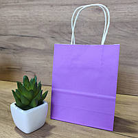 Крафт пакет фіолетовий 120*60*150 мм, папір 100 г/м2, фото 2