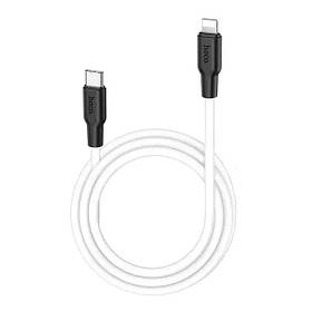 Кабель Lightning HOCO X21 Plus Silicone 2.4 A 1 m (круглий) Black/white