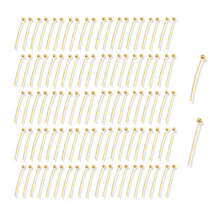 Піни з Кульком, Латунь, Колір: Золото, Розмір 18х0.5мм, Кульк 2 мм, 100 шт