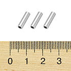 Бусини Трубочки, Неіржавка сталь, Іонне Покриття (IP), Розмір: 10х3мм, Отвір 2 мм, 10 шт./паковання, фото 3