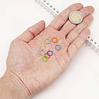 Колечки одинарні, Залізні, Роз'ємні, Непаяні, Колір: Мікс, Розмір: 10х1мм, Внутрішній Діаметр 8 мм, 40 шт, фото 3