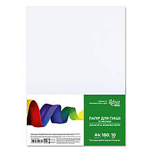 Папір для гуаші А4 (21*29,7 см), 10 л, Дрібне зерно, 180 г/м2, ROSA Studio