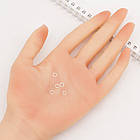 Срібло 925 Колічки Одинарні Нероз'ємні, Розмір: 5х0.7 мм, Внутрішній Діаметр 3 мм, 5 шт, фото 4