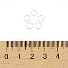 Срібло 925 Колічки Одинарні Нероз'ємні, Розмір: 5х0.7 мм, Внутрішній Діаметр 3 мм, 5 шт, фото 5