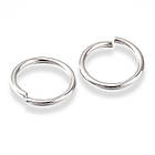 Срібло 925 Родовані Колечки З'єднувальні одинарні Відкриті, 8х0.8 мм, 2 шт, фото 2