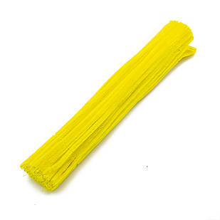 Синельне Дріття для Рукоробства, М'яка, Пухнаста, Колір: Жовтий, Довжина: 300 мм, Діаметр: 5 мм, (100 шт.)
