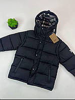 Пуховик Burberry Зимний Черный Стильный Мужской Модный Теплый Верхняя Одежда Длинная Пуховик Оверсайз