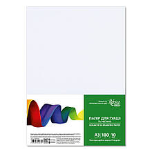 Папір для гуаші А3 (29,7*42 см), 10 л, Дрібне зерно, 180 г/м2, ROSA Studio