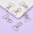 Застібка Поворотний Карабін-Лобстер, залізо, Колір: Платина, Розмір: 38х24х6мм, 10 шт, фото 3